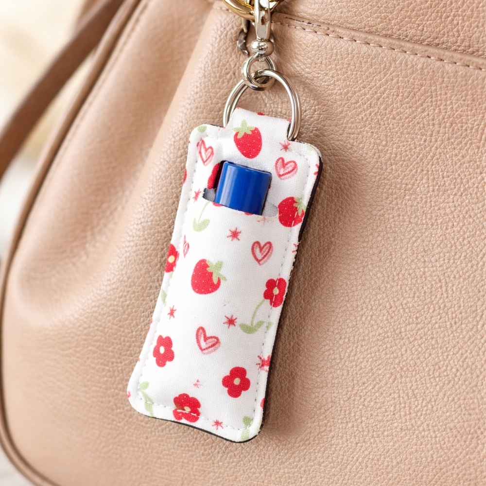 Lip Balm/Chapstick Keychain Holder - set of 5 - Picture 4 of 5